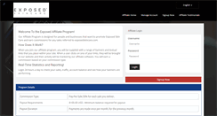 Desktop Screenshot of affiliates.exposedskincare.com