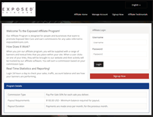 Tablet Screenshot of affiliates.exposedskincare.com